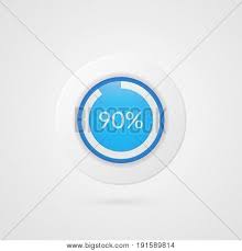 90 Percent Blue White Vector Photo Free Trial Bigstock