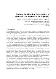 Pdf Study Of The Chemical Composition Of Essential Oils By