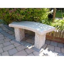 Curved Bench In Pinky Granite