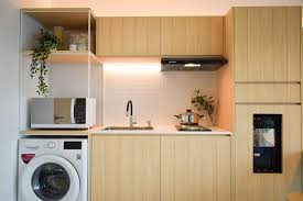 Rak mesin cuci organizer 2 susun hadir dengan desain yang modern dan minimalis,. 7 Inspirasi Desain Dapur Dan Laundry Room Minimalis Hemat Tempat