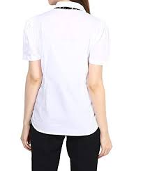Dazzio Womens Slim Fit Cotton Formal Shirt Wzsh0080 White M Please Refer Size Chart