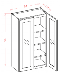 Uscd Shaker White W2436gd Glass Door