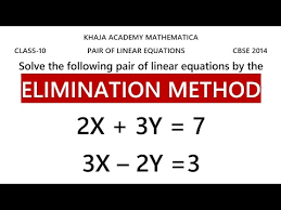Elimination Method 2x 3y 7 3x 2y 3