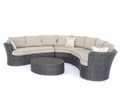 luxury outdoor curved rattan sofa set