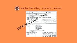 up board time table 2024 upmsp 10th