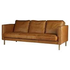 square arm 3 seater sofa in amber