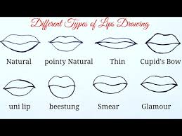 8 easy lips drawing diffe types