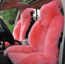 Winter Pink Australian Wool Fur Car