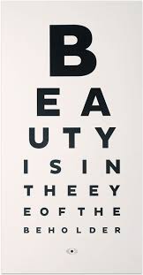 Typographic Print Beauty Eye Chart Art Contemporary Art