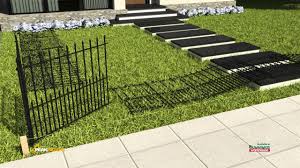 peak 840mm black steel no dig fencing