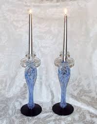 murano handblown glass candlestick