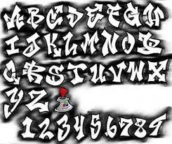 black and white of graffiti letters a z