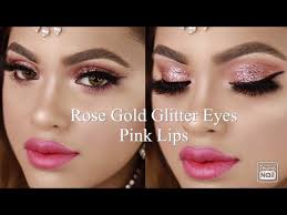 pink glitter eyeshadow makeup tutorial