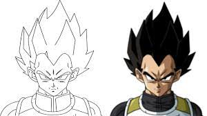 Sketch vegeta dragon ball drawing. How To Draw Vegeta From Dragon Ball Z Step By Step Youtube