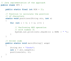 Each of these letters is used in less than one percent of english vocabulary. I 3 Java Find The Letter S Position In Alphabet Using Bit Operation What Is The Output Facebook