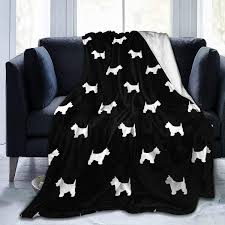 3d white puppy fleece throw blanket
