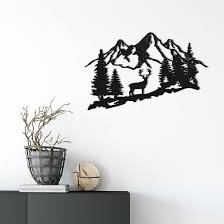 Metal Deer Wall Art Signs Forest