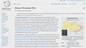 La page Wikipédia sur la guerre en Ukraine a été manipulée en faveur de la  Russie - Numerama