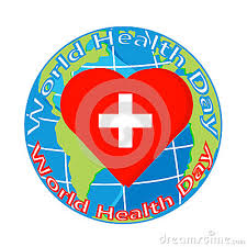Vector Red Heart With Cross On Globe For Health Day