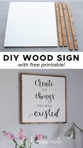 diy wood sign free printable