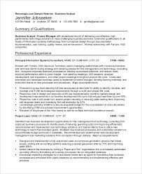 Sample Business Analyst Resume 6 Examples In Pdf