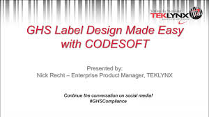 Maybe you would like to learn more about one of these? Video Ghs Labels Made Easy With Teklynx Codesoft