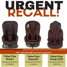 Recall Of Fisher Car Seats