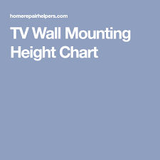 Tv Wall Mounting Height Chart Wall Mounted Tv Tv Height