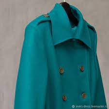 Double Ted Coat Dark Turquoise