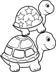 Its body has scales, a large shell, and a small head; Turtle Coloring Pages Free Printable Coloring Pages For Kids
