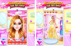 princess salon dress up makeup game