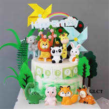 safari animal cake topper birthday