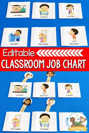 Diy Classroom Helpers Job Chart Store Pre K Pages