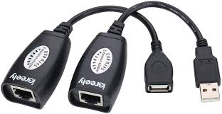 Can a usb cable be used with an ethernet cable? Amazon Com Usb Extender Usb 2 0 To Rj45 Lan Extension Adapter Over Cat5 Cat5e Cat6 Cable Computers Accessories