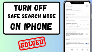 how to turn off safe search mode on