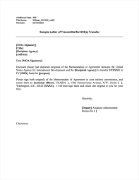 Sample Letter Of Transmittal For 632 A Transfer