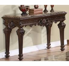 Shop leisters furniture queen anne cherry end table at. Janele Dark Cherry Wood Marble Sofa Table By Best Master Furniture