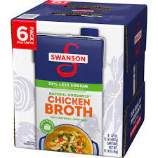 less sodium en broth 32 oz carton