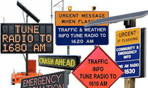highway advisory radio stations signage