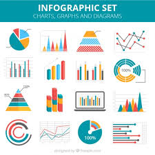 Infographic Charts Colorful Set Vector Free Download