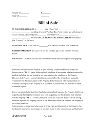 free bill of template 10 pdf