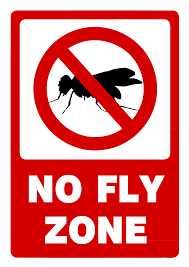 no fly zone signage by icq on
