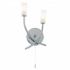 Modern Chrome Double Wall Light With