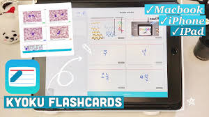 kyoku flashcards on macbook ipad and