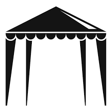 Outdoor House Tent Vector Icon