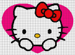 Hello Kitty Heart Chart Graph And Row By Row Written Instructions 04