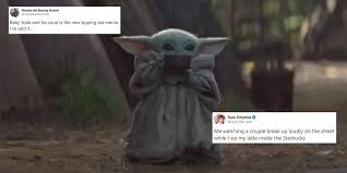 So it's not exactly a meme, but this baby yoda cocktail deserves a mention just 'cos it made us smile. Star Wars The Mandalorian 17 Of The Best Baby Yoda Memes Indy100 Indy100