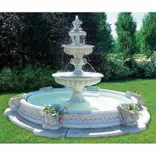 White Outdoor Water Fountain