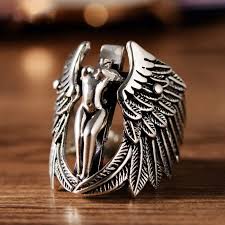 stainless steel angel wing rings