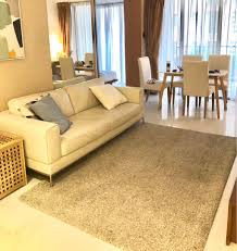 white leather sofa grey carpet combi